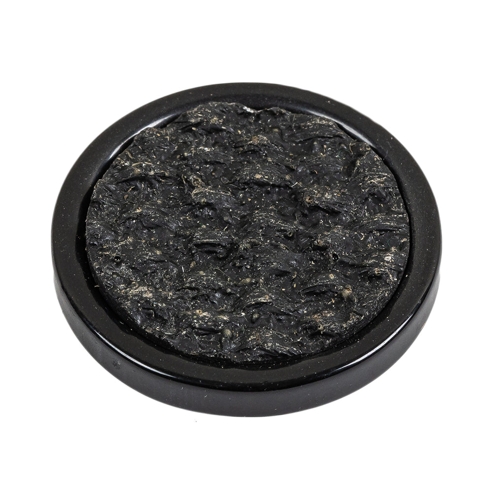 Black Rock Textured Self Back Plastic Button - 54L/34mm