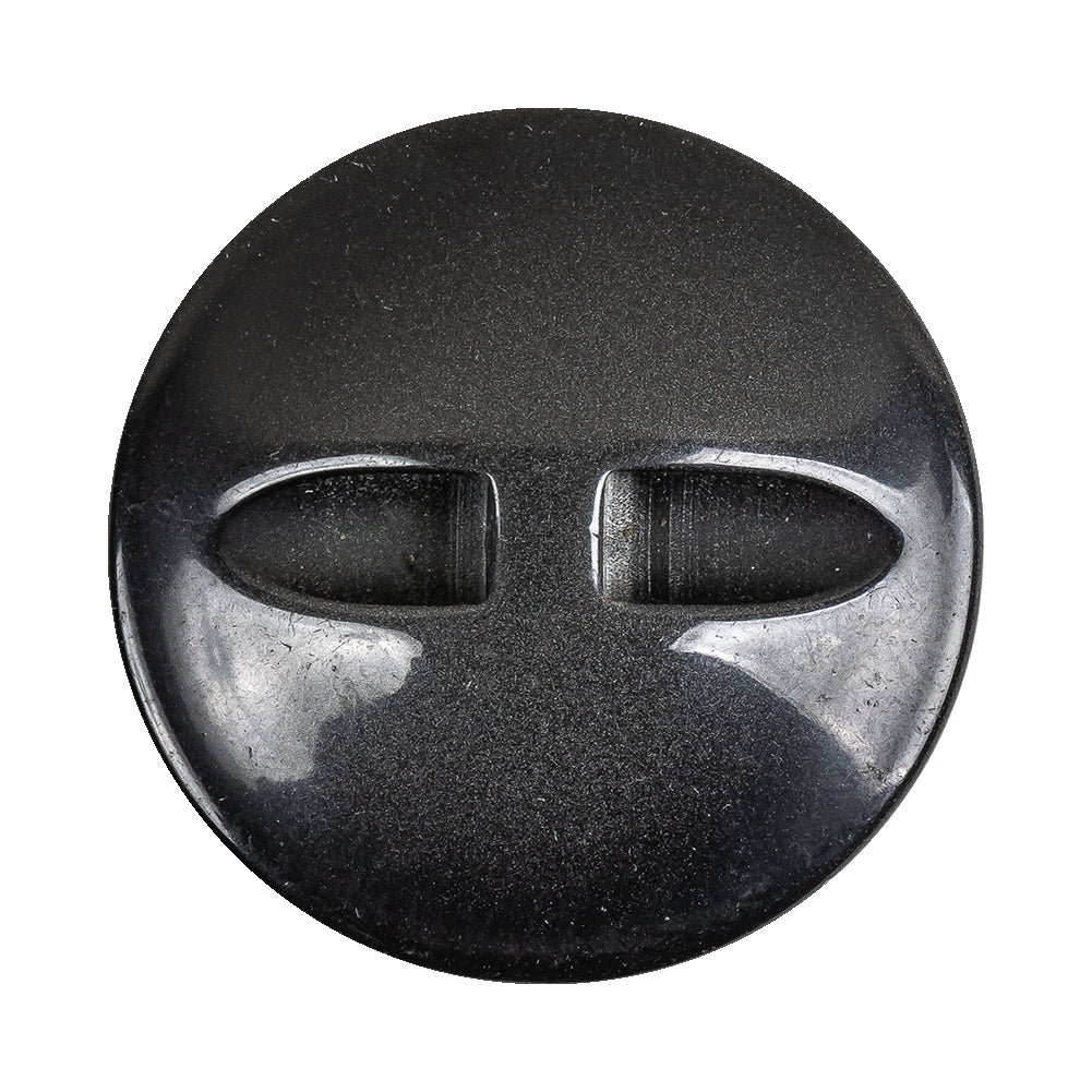 Black Rock Textured Self Back Plastic Button - 54L/34mm