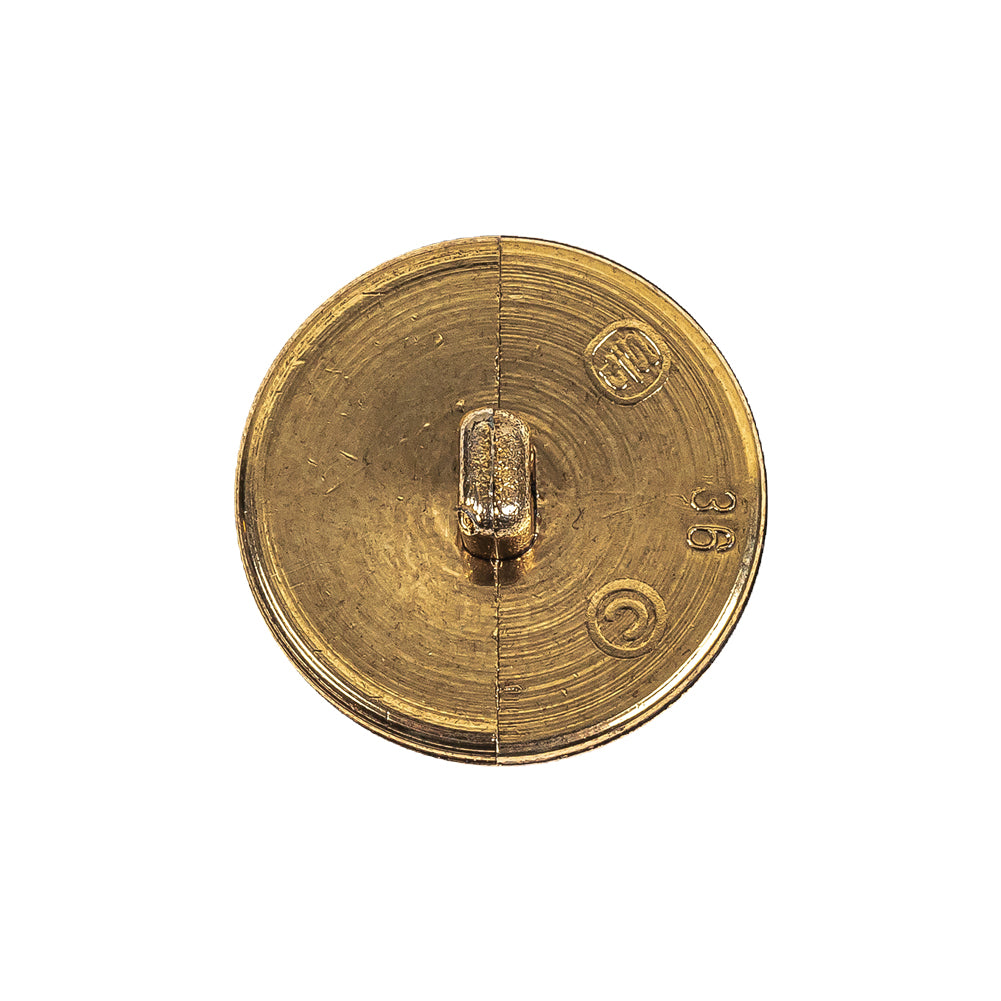 Gold Fancy Faceted Shank Back Plastic Button - 36L/23mm