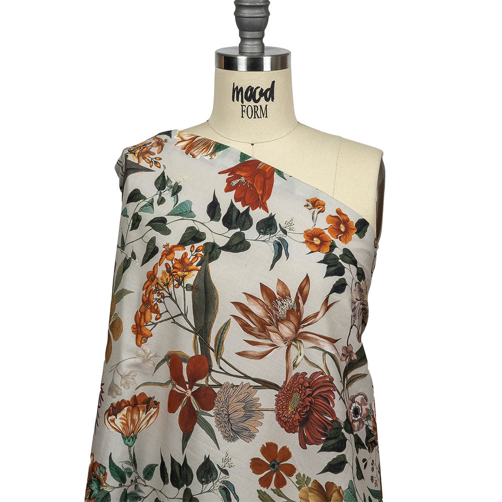 Cotton Voile - Pumice Stone Floral - Garden of Earthly Delights Print - Mood Exclusive Harvest Collection
