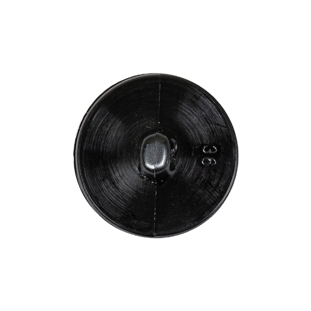 Black Bevel Cut Shank Back Plastic Button - 36L/23mm