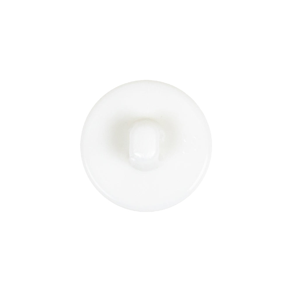 White Bevel Cut Shank Back Plastic Button - 30L/19mm