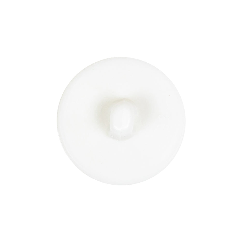 White Bevel Cut Shank Back Plastic Button - 36L/23mm