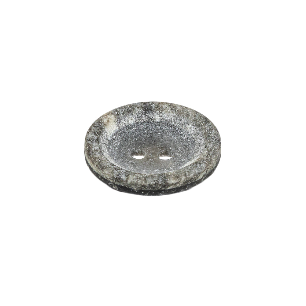 Italian Gray Striated Stone Look 2 Hole Plastic Button - 32L/20mm
