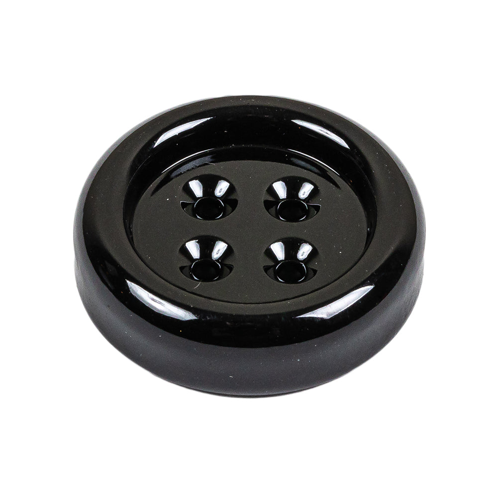 Black Metal 4-Hole Dish Button - 44L/28mm