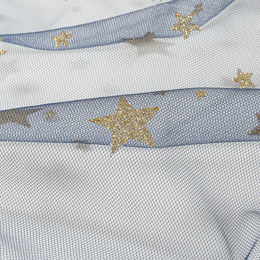 Starry Glitter Tulle - Bright Navy