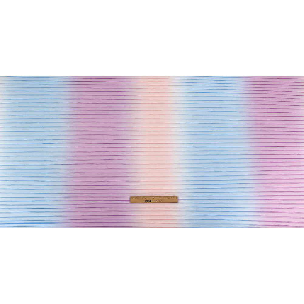 Blue, Purple and Pink Ombre Pleated Tulle