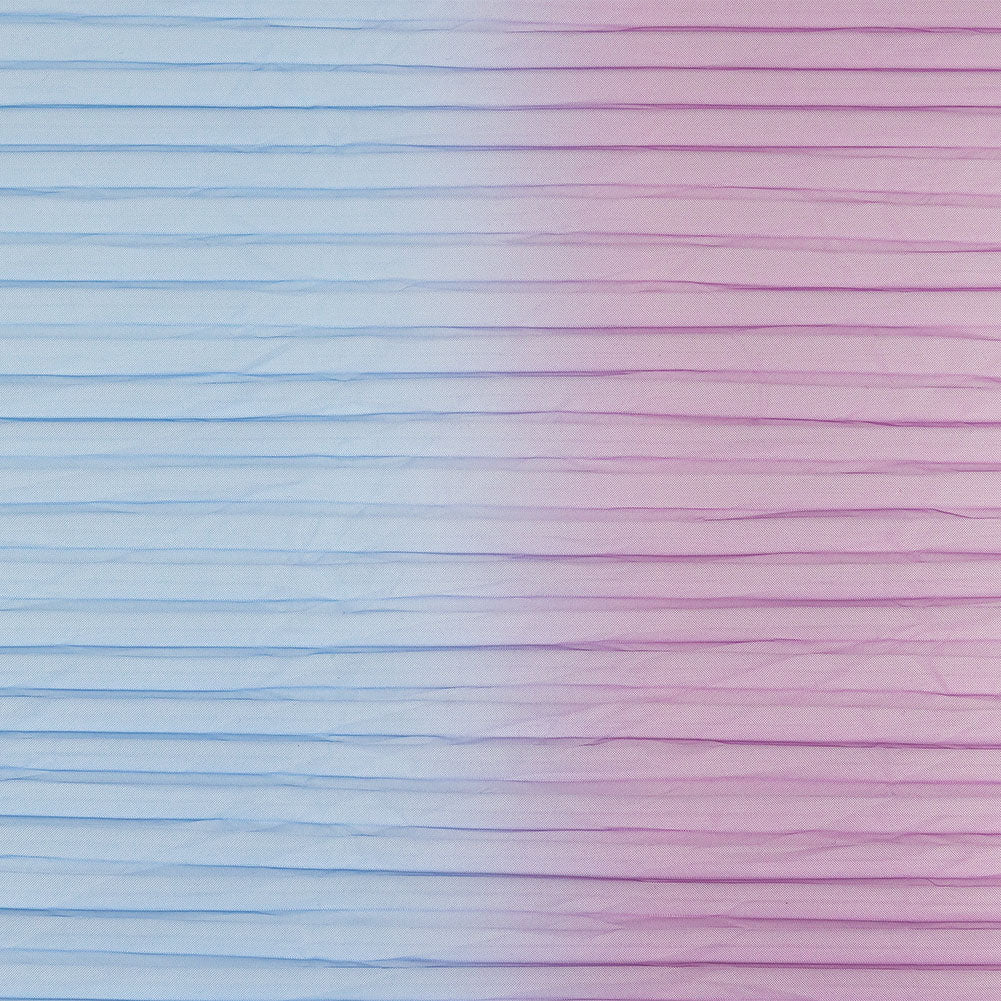 Blue, Purple and Pink Ombre Pleated Tulle