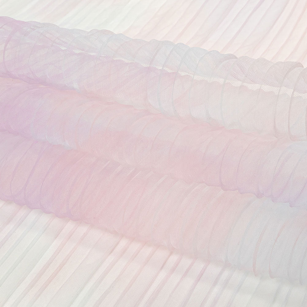 Pink Dolphin, Lilac and Pale Blue Tie Dye Pleated Tulle
