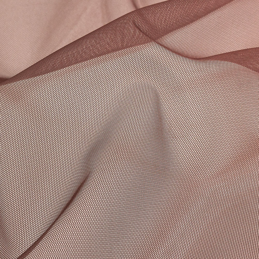 Caramel, Brown and Deep Mahogany Ombre Shadow Stretch Tulle