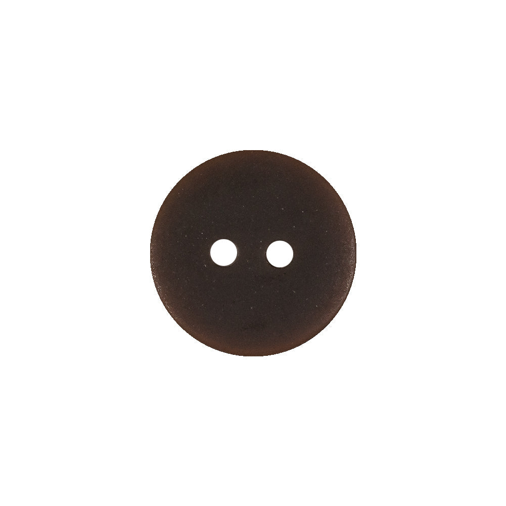 Bracken and Travertine Brown Geometric Carved 2-Hole Wood Button - 25L/16mm