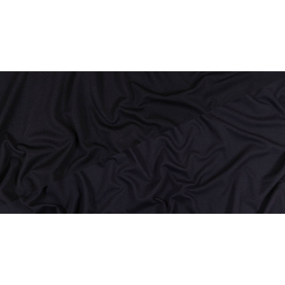 Black and Navy Polyester and Cotton Double Faced Interlock Knit