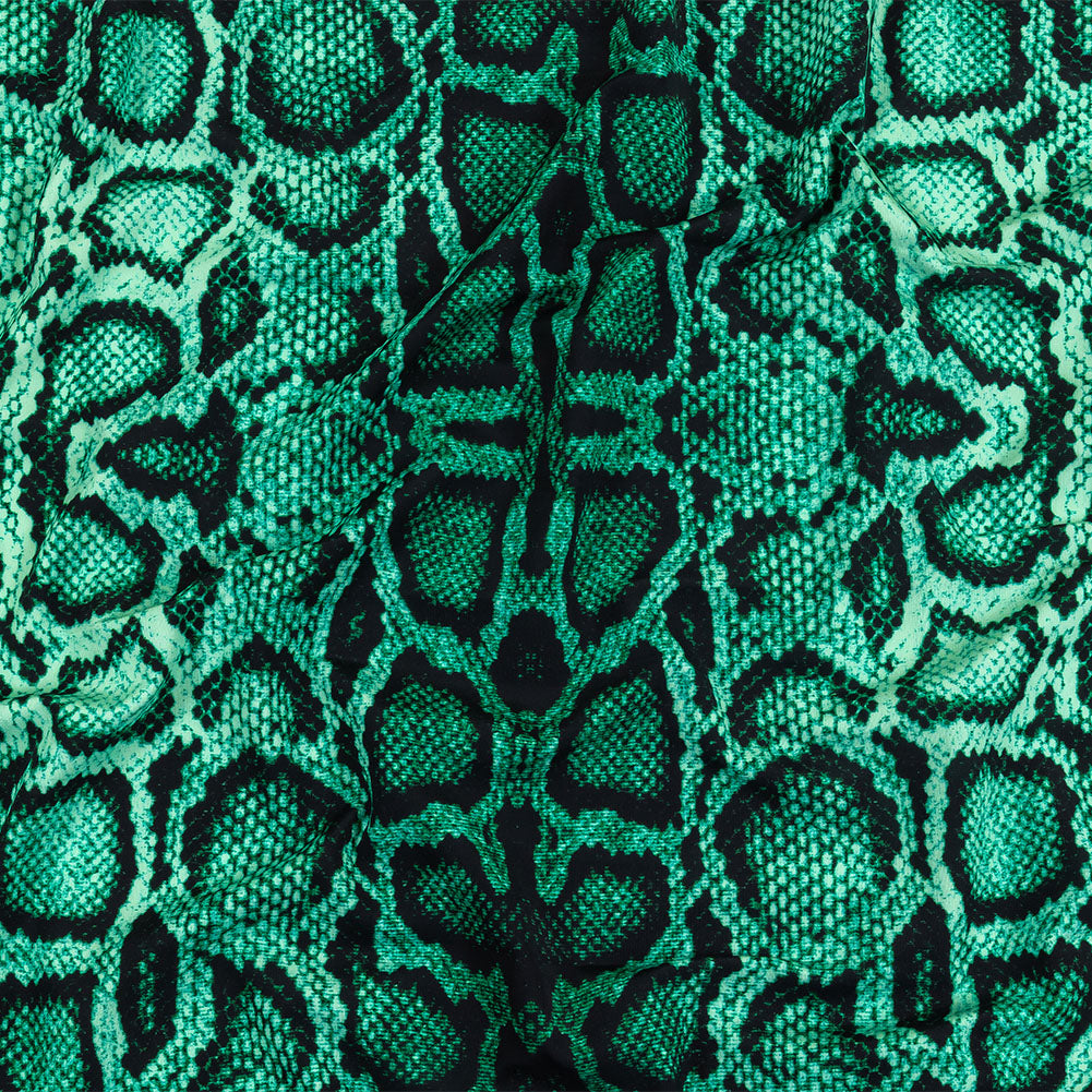 Compression Swimwear Tricot, UV Protective with Aloe Vera Microcapsules - Jade Python Skin - Caye Collection
