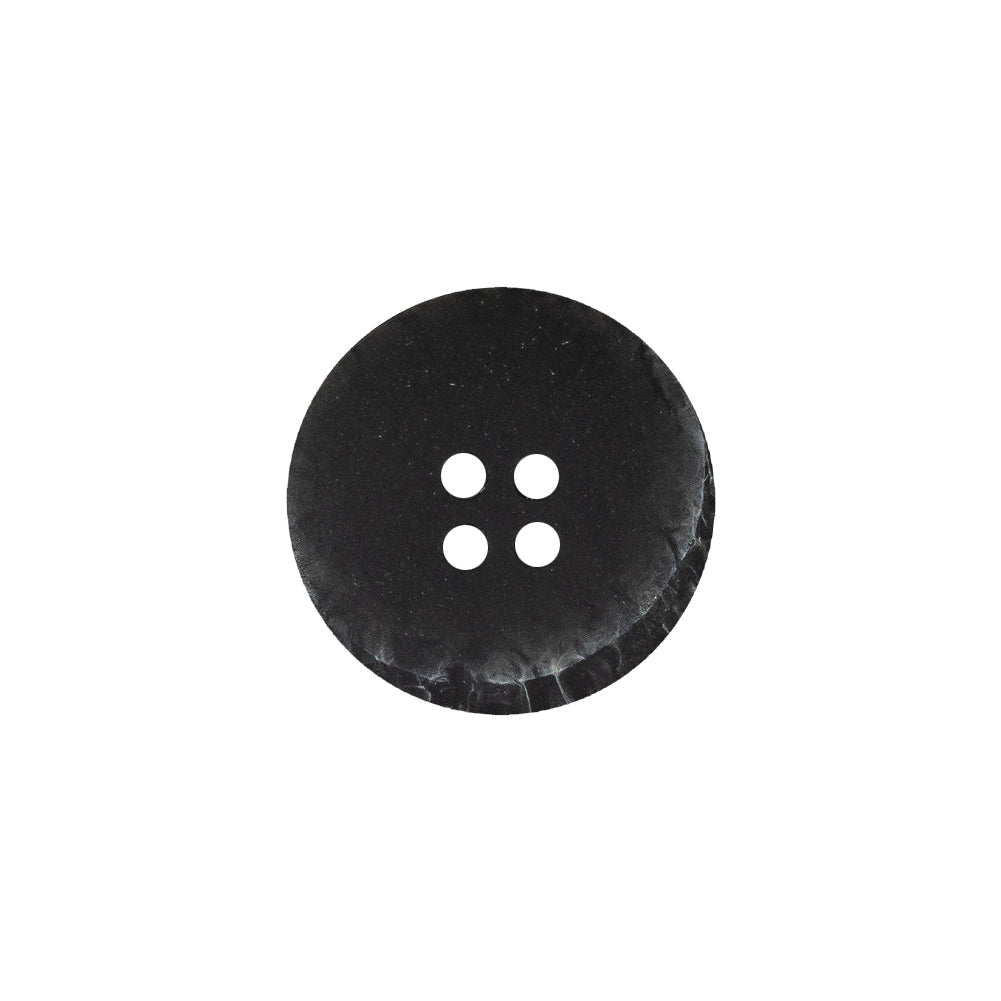Gray and White Striated 4-Hole Plastic Button - 28L/18mm