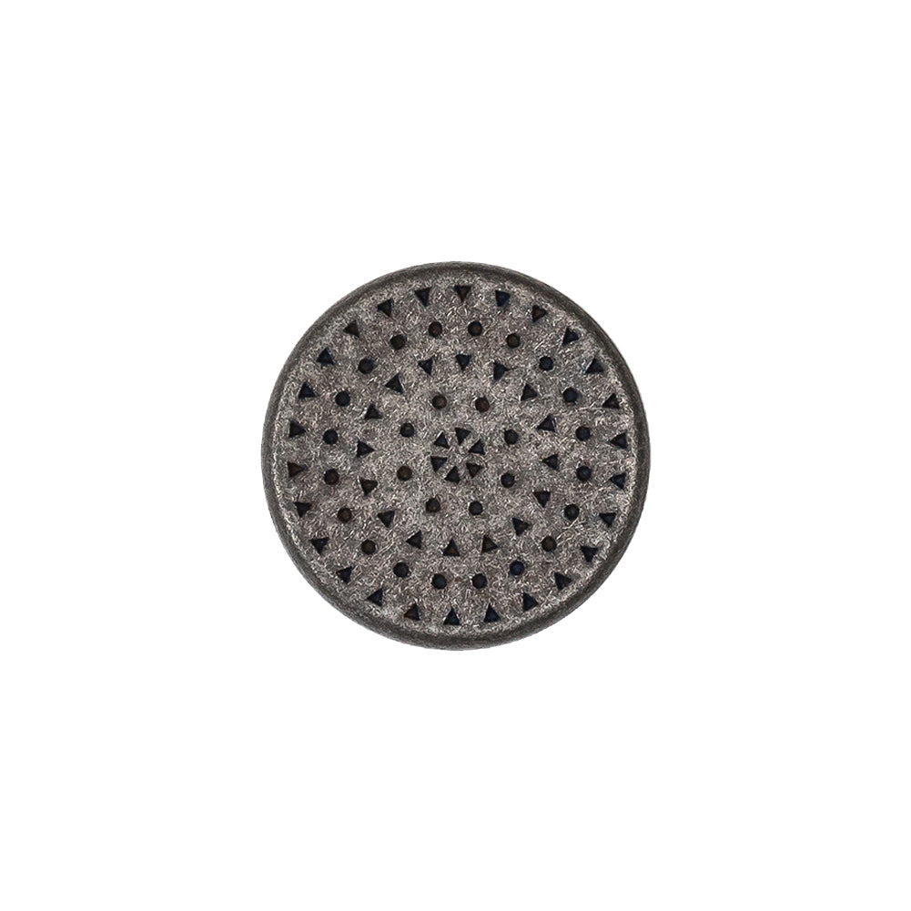 Italian Denim Geometric Shank Back Button - 28L/18mm