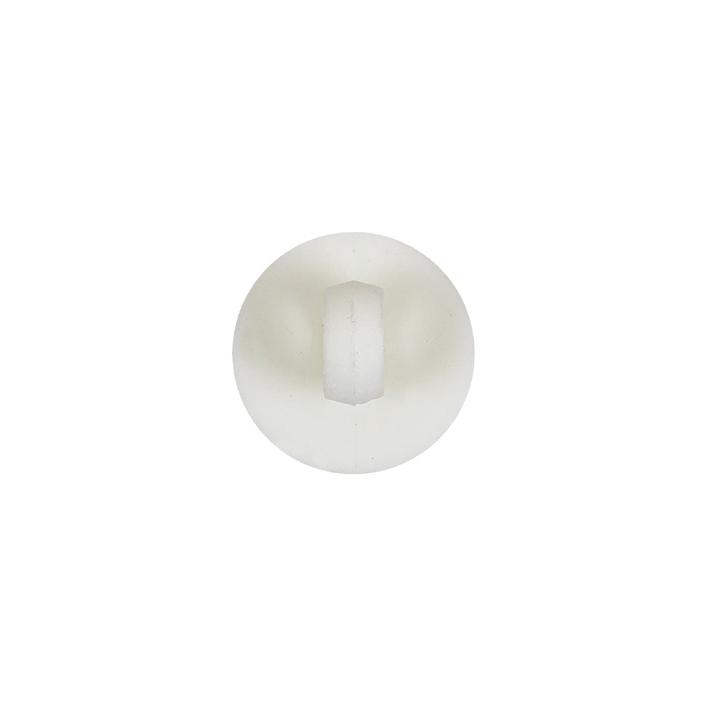 Matte Brilliant White Shank Back Plastic Button - 20L/12.5mm