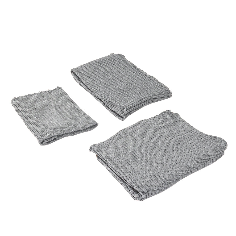 Alta Silver Gray Chunky 2x2 Rib Knit Sweater Trim Bundle - 3pc