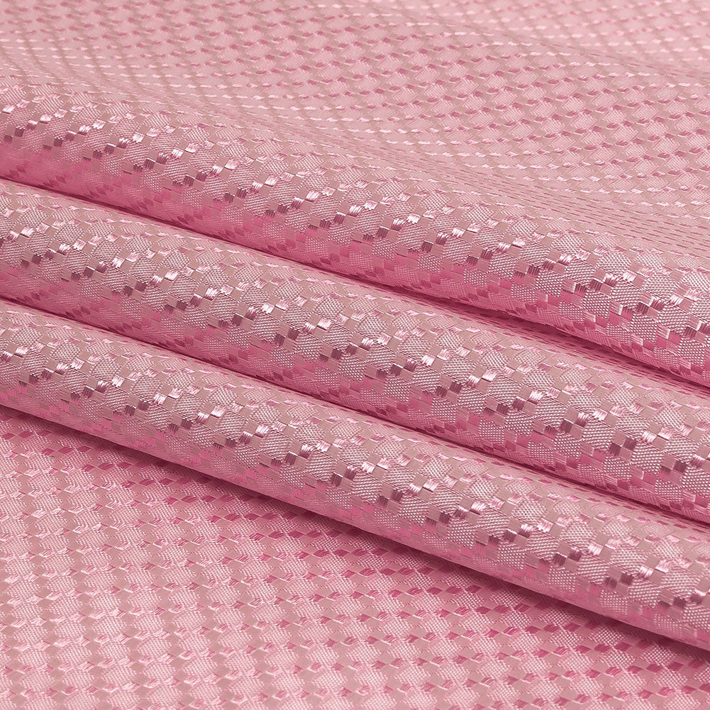Baby Pink Mini Squares Jacquard Lining