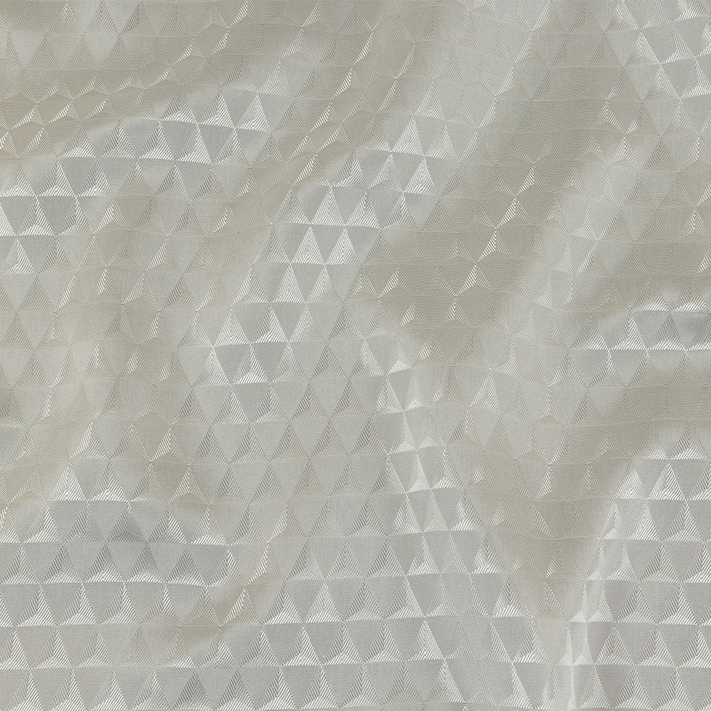 White Tonal Small Triangles Jacquard Lining