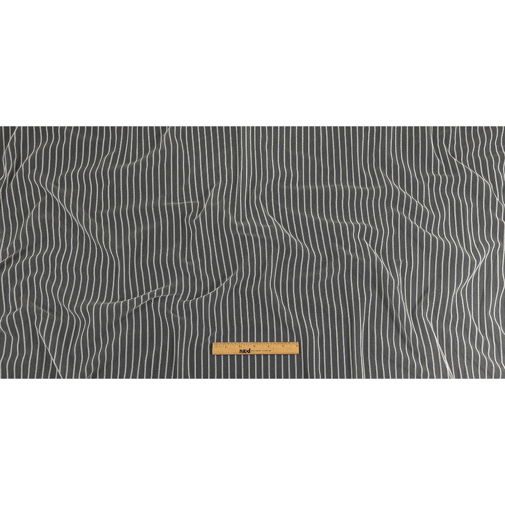 Embroidery Striped Tulle - White - Elsinore Collection