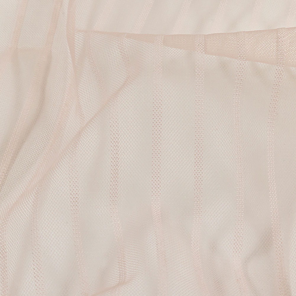 Embroidery Striped Tulle - Blush - Elsinore Collection