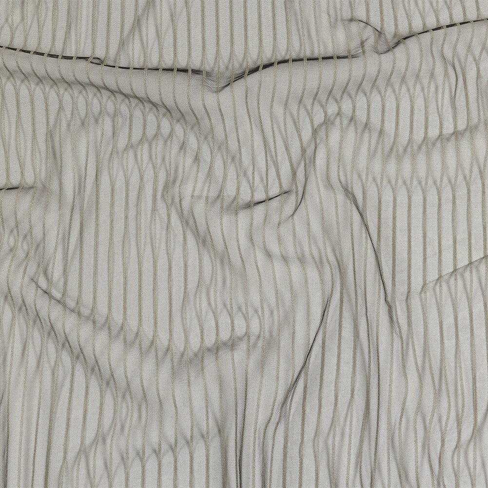 Embroidery Striped Tulle - Black and Gray - Elsinore Collection