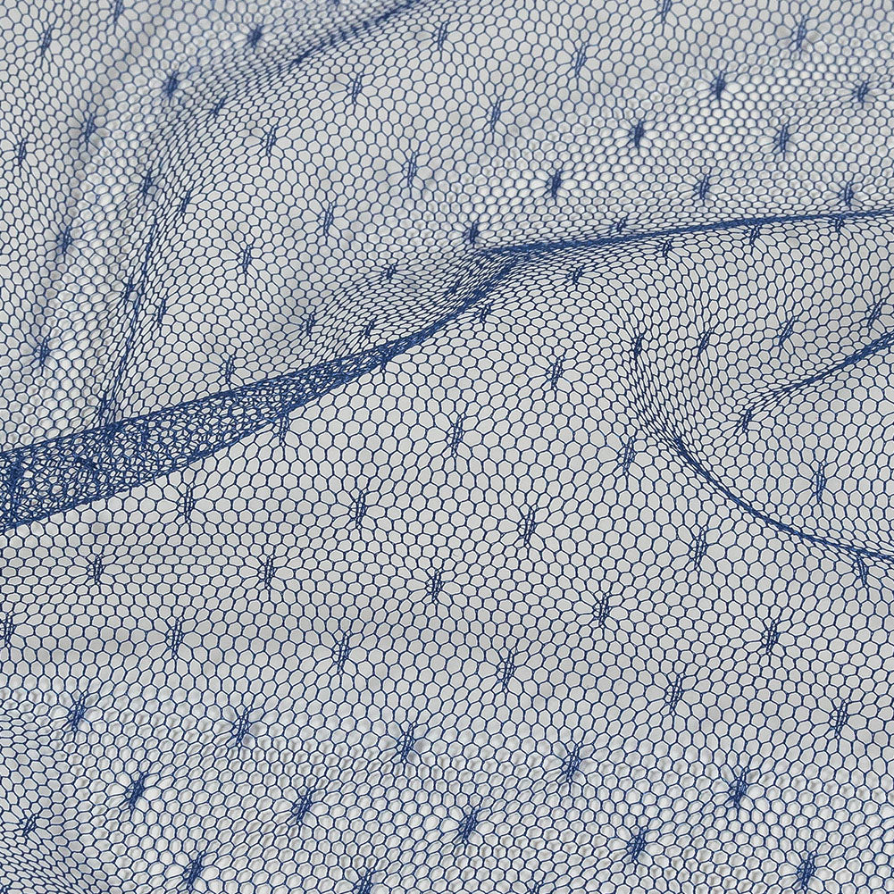 Point D'Esprit Tulle - Navy - Remi Collection