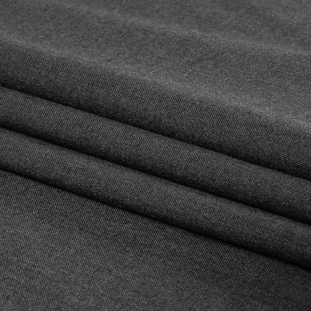 Heathered Gray Stretch Polyester Suiting