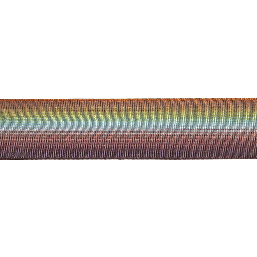 Gold and Green Ombre Wire Edged Ribbon - 0.875"