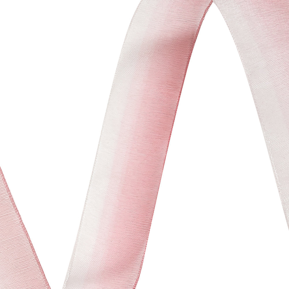 Sheer Burnt Russet and White Ombre Ribbon - 0.875"