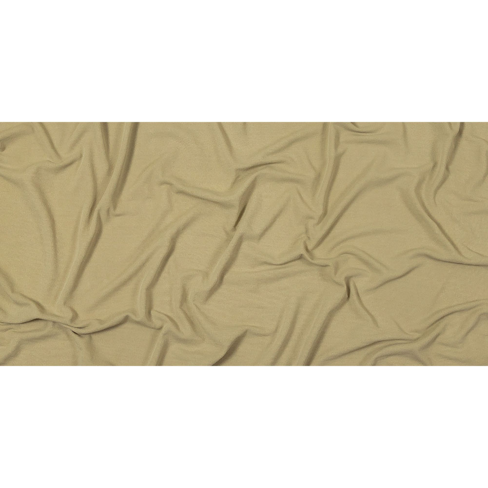 Beige Stretch Polyester Crepe Knit