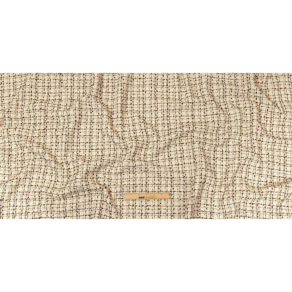 Fog, Amphora and Rocky Road Plaid Tweedy Polyester Boucle