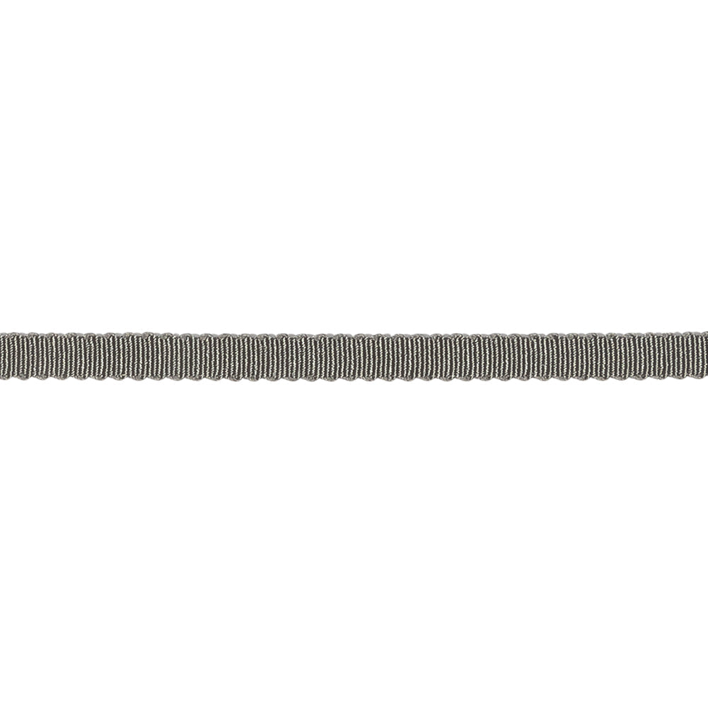 Forged Iron Recycled Polyester Petersham Grosgrain Ribbon - 4mm