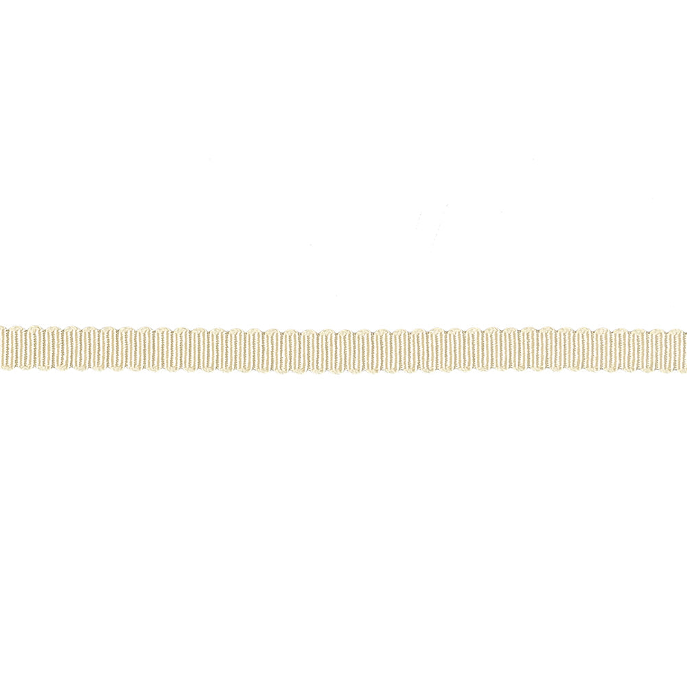 Almond Milk Recycled Polyester Petersham Grosgrain Ribbon - 4mm