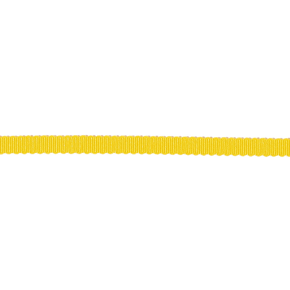 Yellow Recycled Polyester Petersham Grosgrain Ribbon - 4mm