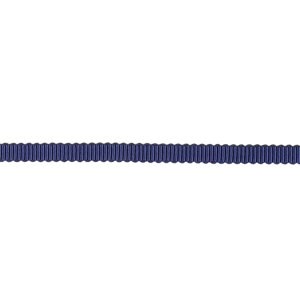 Navy Recycled Polyester Petersham Grosgrain Ribbon - 4mm