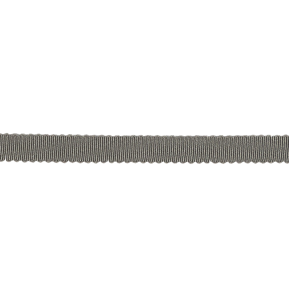 Forged Iron Recycled Polyester Petersham Grosgrain Ribbon - 6mm