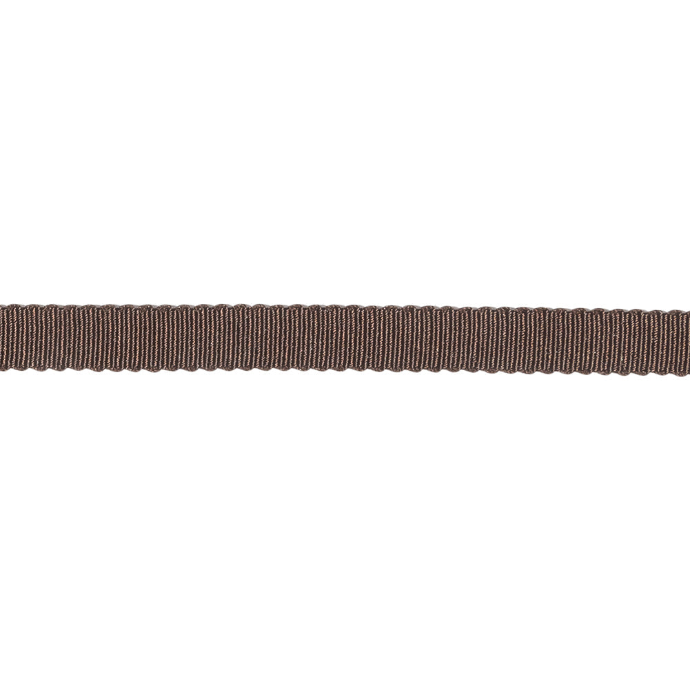 Dark Brown Recycled Polyester Petersham Grosgrain Ribbon - 6mm