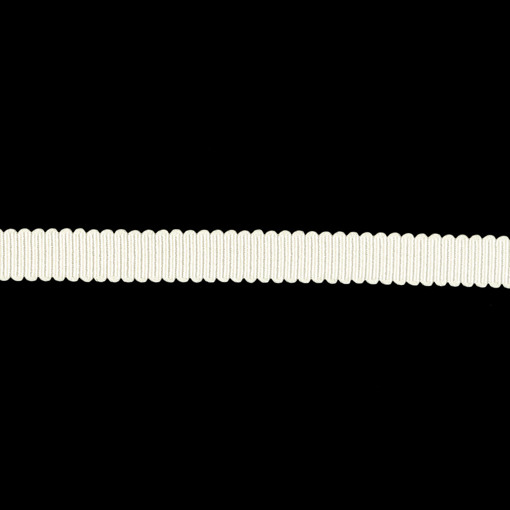 Cannoli Cream Recycled Polyester Petersham Grosgrain Ribbon - 6mm