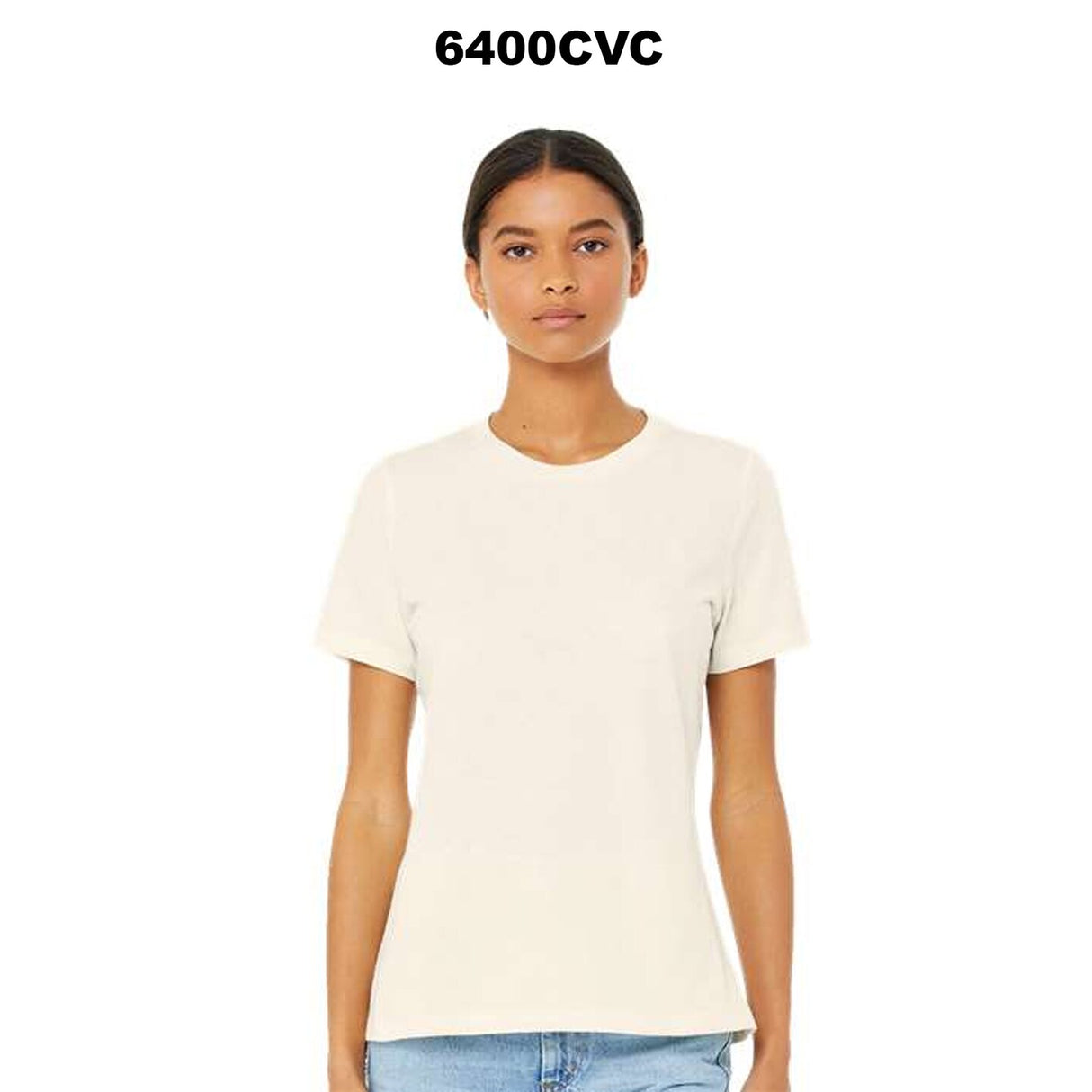 BELLA + CANVAS® Women’s Relaxed Fit Short Sleeve Heather CVC Tee