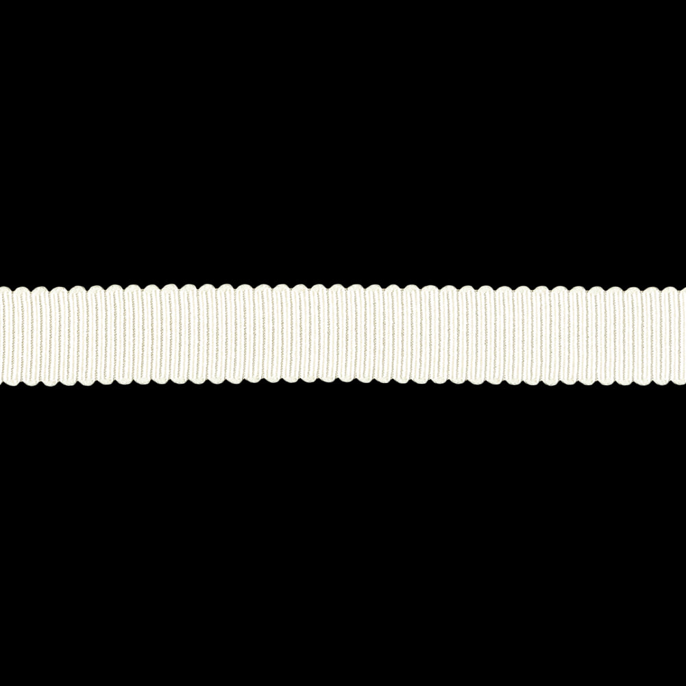 Cannoli Cream Recycled Polyester Petersham Grosgrain Ribbon - 9mm