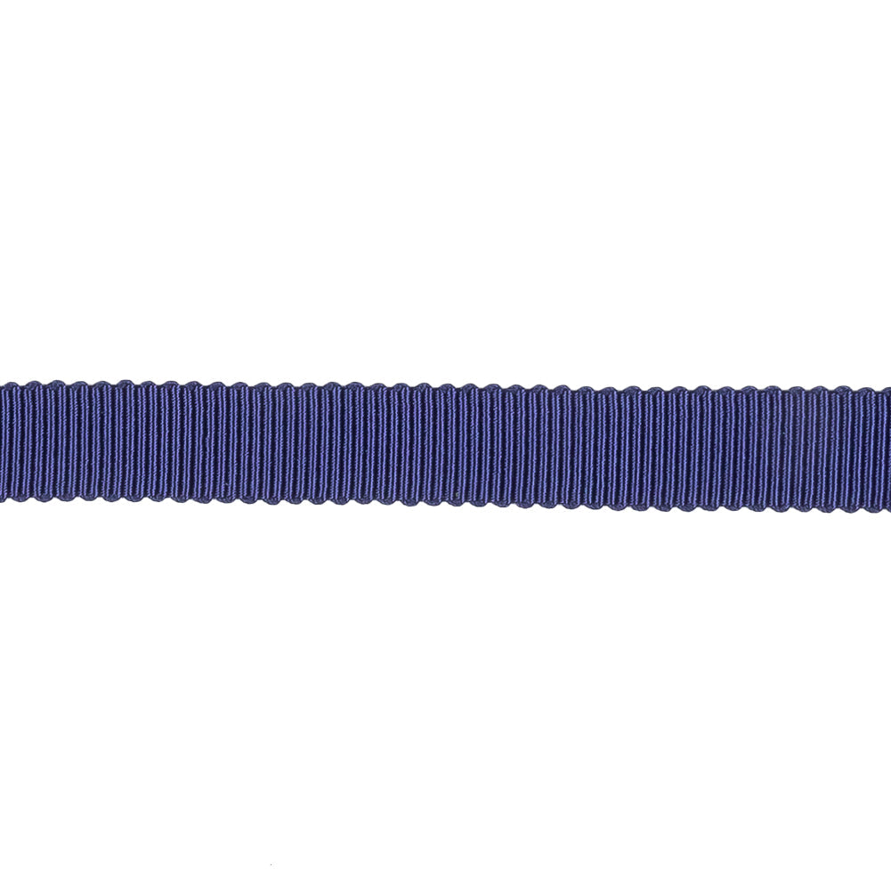 Navy Recycled Polyester Petersham Grosgrain Ribbon - 9mm