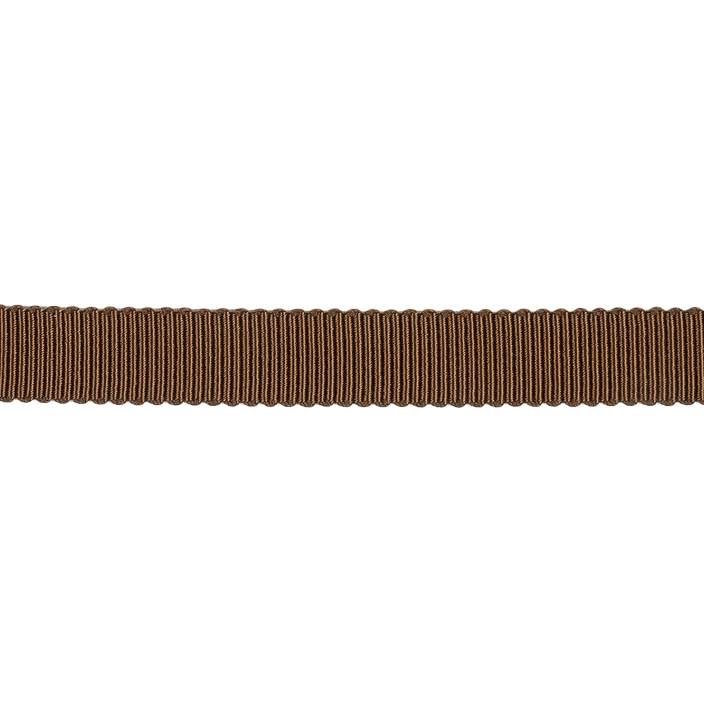Brown Recycled Polyester Petersham Grosgrain Ribbon - 9mm