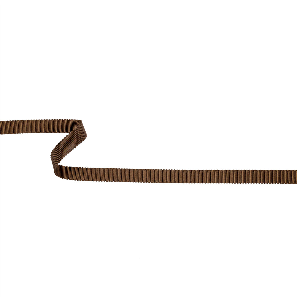 Brown Recycled Polyester Petersham Grosgrain Ribbon - 9mm