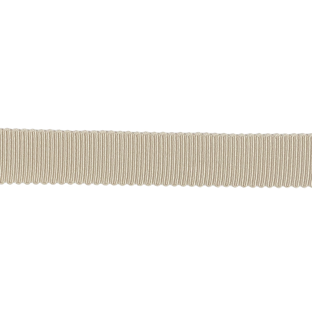 Taupe Recycled Polyester Petersham Grosgrain Ribbon - 12mm