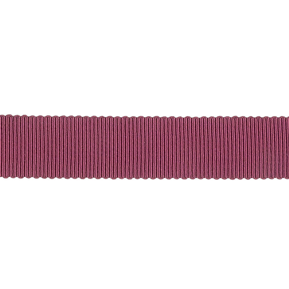 Dark Raspberry Recycled Polyester Petersham Grosgrain Ribbon - 15mm