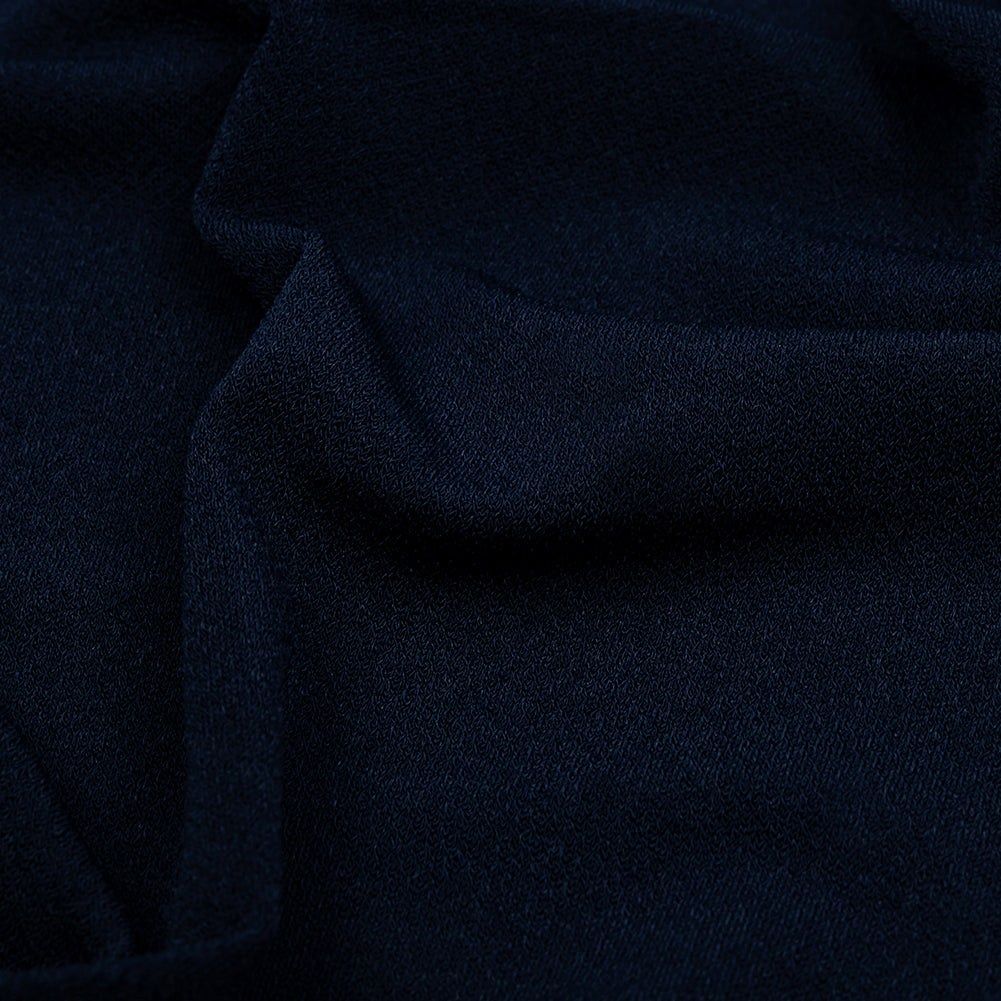 Stretch Polyester Crepe Knit - Navy - Arabesque Collection