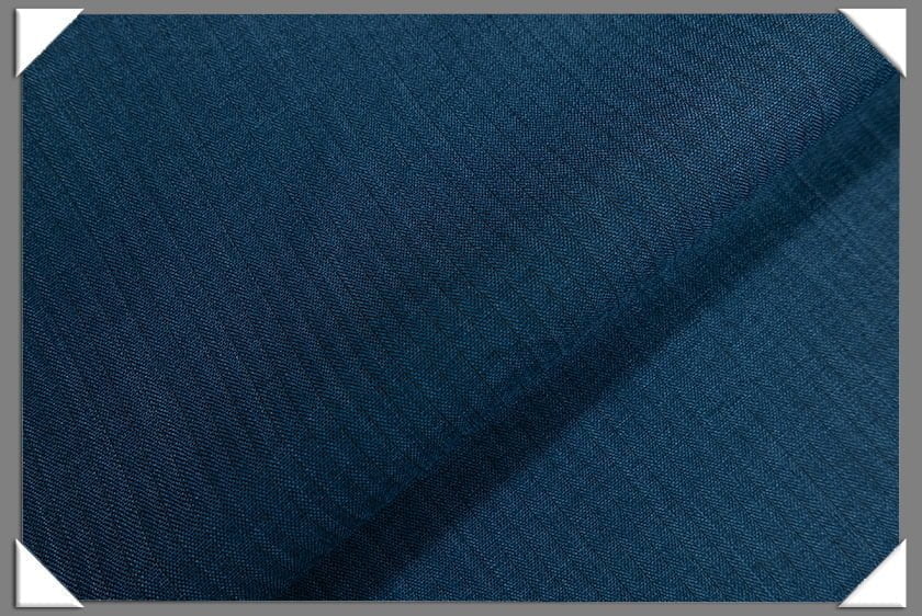 Dark Blue Vegan Herringbone Polyester Fabric - Herringbone, 60" Width