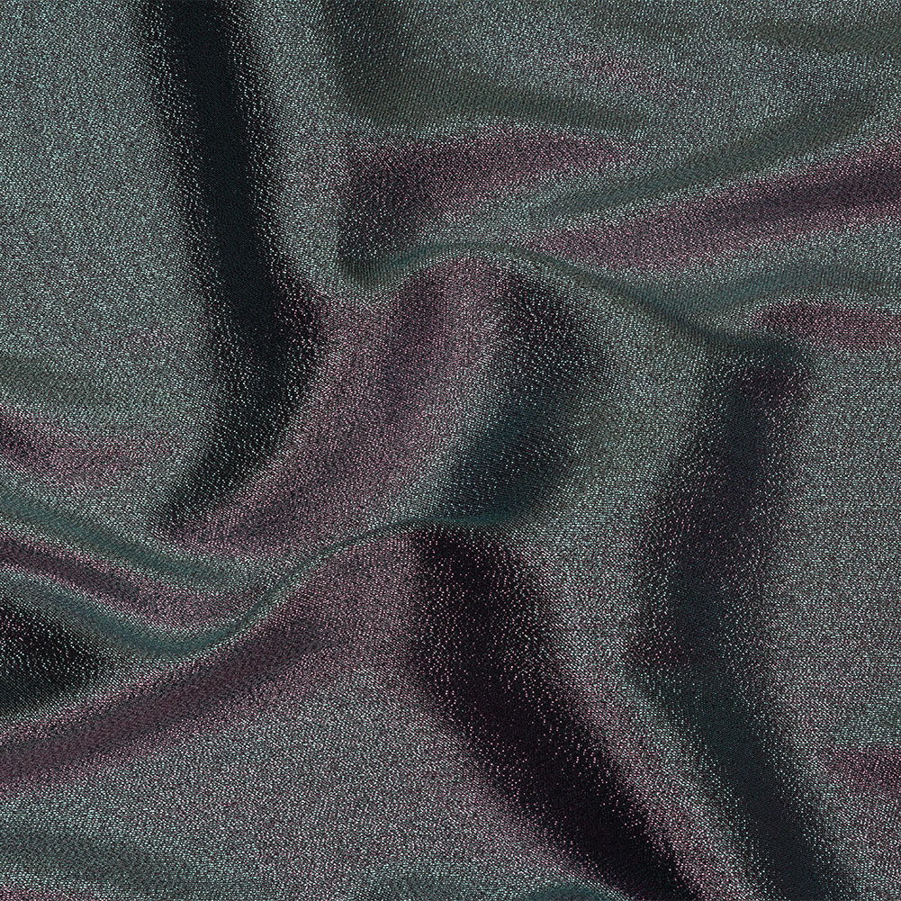 Metallic Polyester Lame - Pink and Black - Glimmer Collection