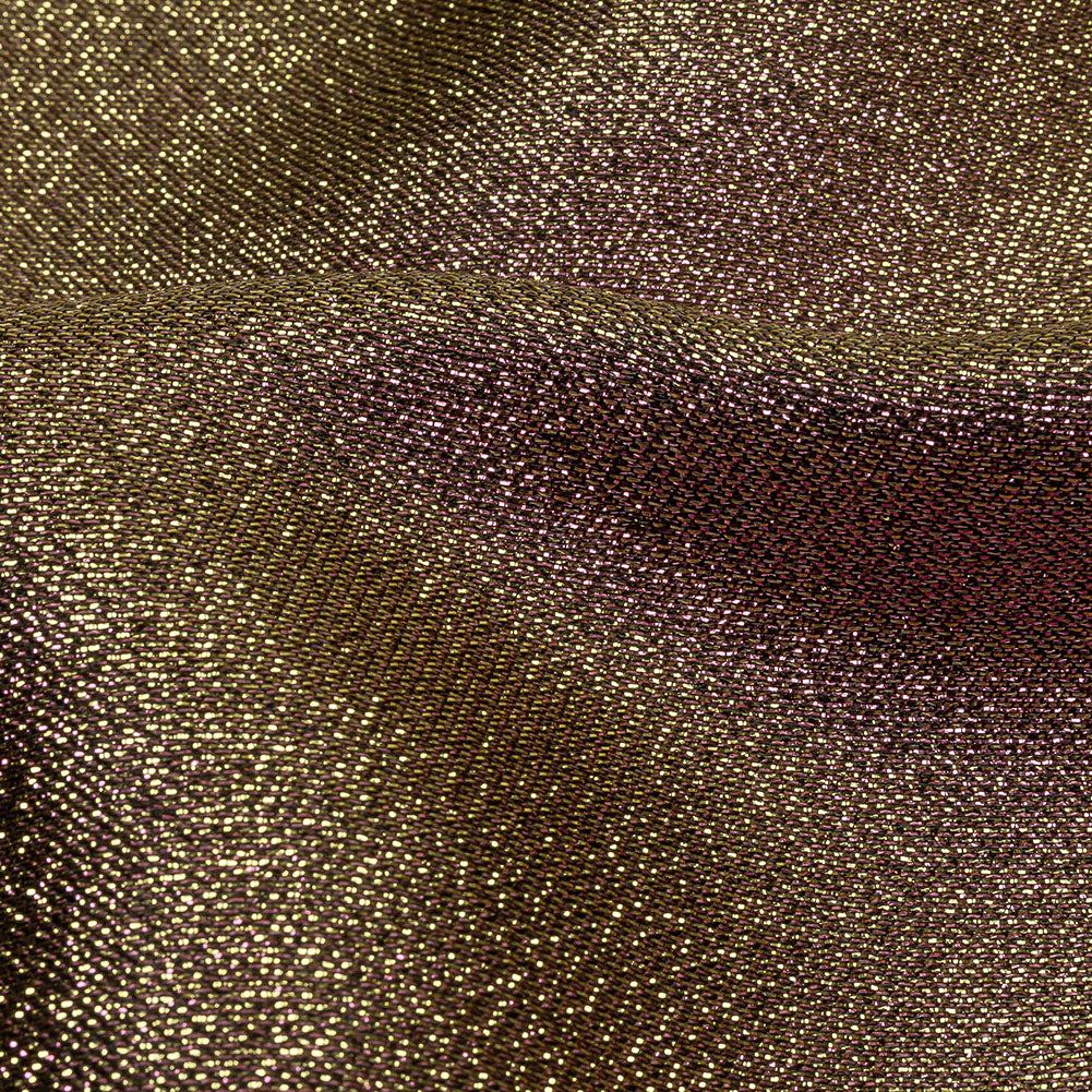 Metallic Polyester Lame - Pink, Yellow and Black - Glimmer Collection